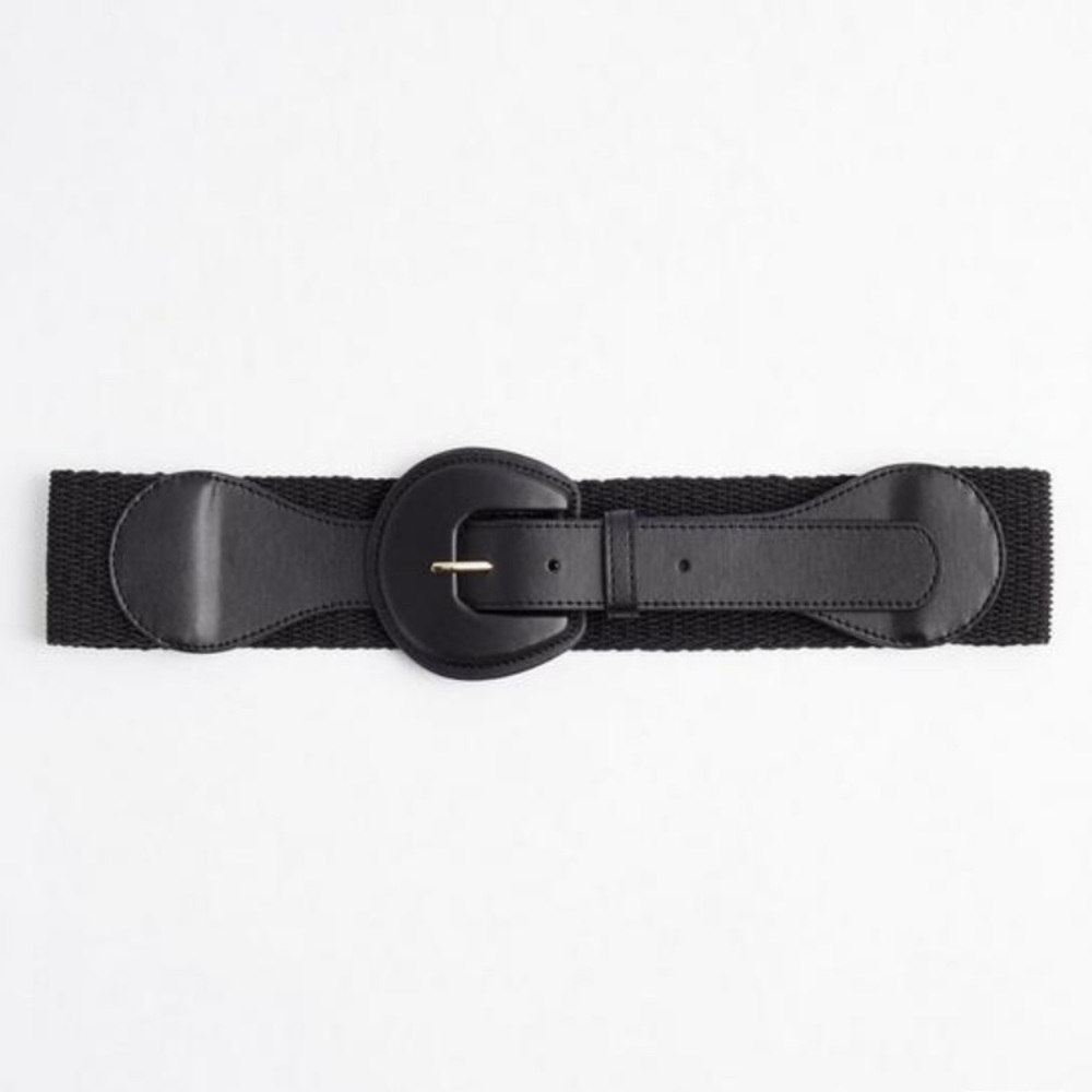 torrid Black Stretch Belt with Round Buckle Size 00